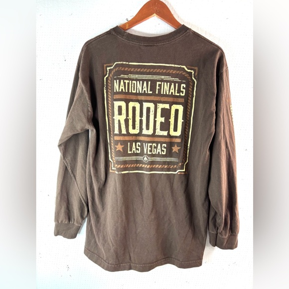 Wrangler Other - Wrangler Cowboy L Men’s Brown National Finals Rodeo Long Sleeve Shirt